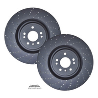 CROSS DRILLED REAR DISC BRAKE ROTORS FOR MERCEDES-BENZ A45 AMG W176 2.0L 2013-2019