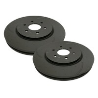 DIMPLED & SLOTTED REAR DISC BRAKE ROTORS FOR MINI COOPER S R52 2005-09 RDA7353D