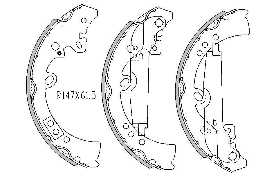 RDA REAR DRUM BRAKE SHOES for Toyota Hilux 4WD GGN