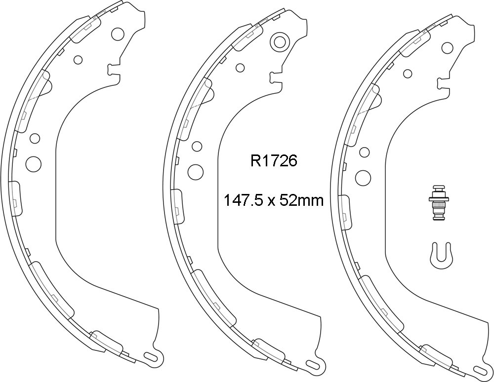 Bosch Rear Brake Shoe Set For 1996-2004 Nissan Pathfinder – 56253YV (Bonded, 11.61x1.95)