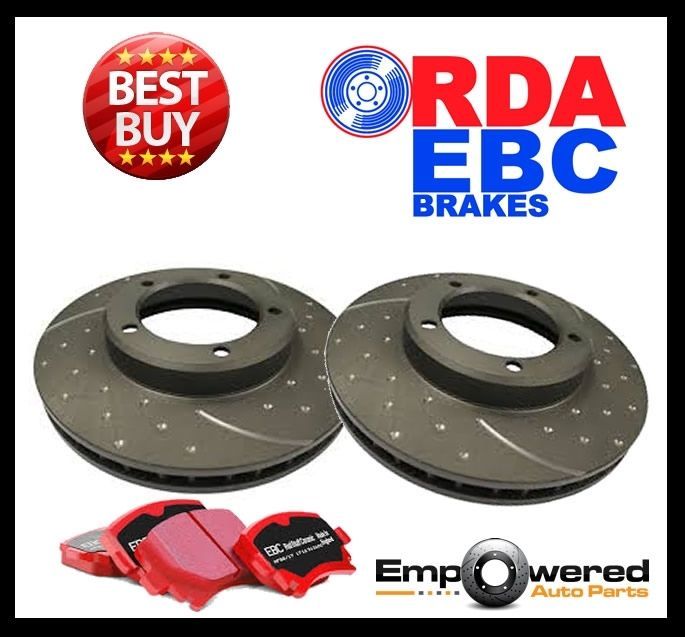 DIMPL SLOTTED FRONT DISC BRAKE ROTORS+PADS for Ford Mondeo MC 2.0L