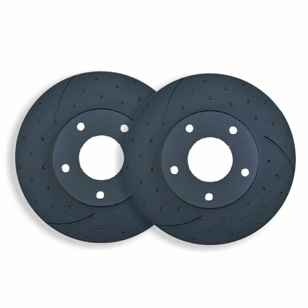 Tora Rear Slotted & Drilled Disc Brake Rotors – Fit Nissan Patrol GQ Y60 GU Y61 2.8 3.0 4.2 4.5, DR622SLX