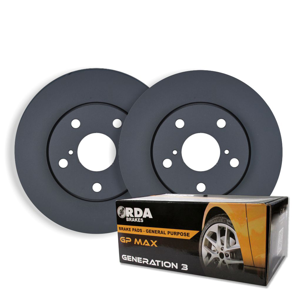 RDA FRONT DISC BRAKE ROTORS + PADS for Volkswagen Tiguan 5N 2.0T