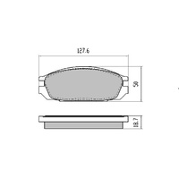 RDA EXTREME HEAVY DUTY BRAKE PADS for Nissan Patrol GQ/Y60 1988-1997 RDX1146