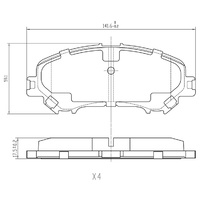 FULL SET RDA GP MAX BRAKE PADS FRONT & REAR FOR NISSAN QASHQAI 11/2013 ONWARDS