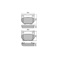 EBC YELLOW STUFF SET OF REAR BRAKE PADS FOR NISSAN SKYLINE R32 R33 R34 DP4826