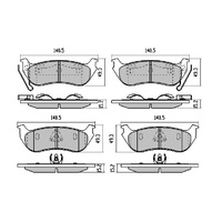 GP MAX FRONT DISC BRAKE PADS for JEEP CHEROKEE KJ 9/2001-2/2008 RDB1937