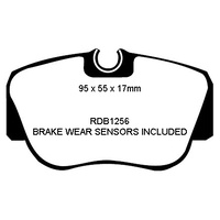 RDA GP MAX FRONT BRAKE PADS FOR MERCEDES W201 190E 2.0L 12/1984-12/1993 RDB1256