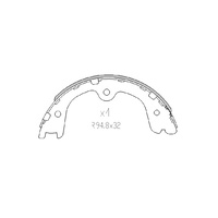 RDA REAR HAND BRAKE SHOES FOR NISSAN EL GRAND E51 E52 *190MM H/B* 2002 ON R2033