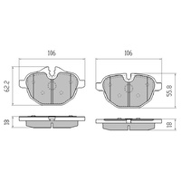 EBC ULTIMAX PREMIUM BRAKE PADS for BMW X3 F25 20d,20i,28i,30d  DPX2047