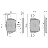 RDA GP MAX FRONT BRAKE PADS for Volvo XC90 *336mm brakes* 2004 On RDB1661