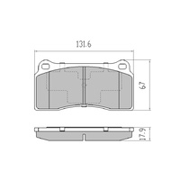 RDA HD FRONT DISC BRAKE PADS FORD FPV BA BF FG GT 4 PISTON BREMBO - RDX2162SM