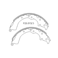 REAR DRUM BRAKE SHOES for Toyota Hilux 2WD GGN15 KUN16 TGN16 4/2005-9/2015 R1998