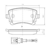 EXTREME REAR BRAKE PADS FOR VOLKSWAGEN TRANSPORTER / MULTIVAN T5 2.5TDI RDX2052