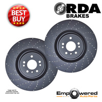 CROSS DRILLED FRONT DISC BRAKE ROTORS for Mercedes A45 AMG W176 2.0L 2013-2019