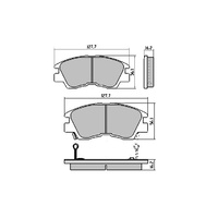 EXTREME FRONT BRAKE PADS FOR MITSUBISHI EXPRESS SJ 2.0 2.5 1997-2013 RDX1113