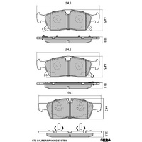 RDA EXTREME FRONT BRAKE PADS FOR JEEP WK GRAND CHEROKEE 2011 ONWARDS - RDX2186