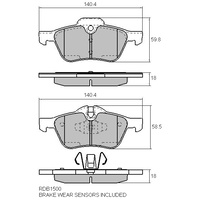 FULL SET FRONT & REAR GP MAX BRAKE PADS FOR MINI R52 COOPER 2001-2006