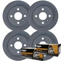 Full SET RDA Disc Brake Rotors + Pads For Kia Rio UB 1.4L 79kW 9/2011-1/2017