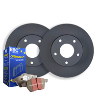 FRONT DISC BRAKE ROTORS + PADS for Volkswagen Up! 1.0L 55Kw Hatch 8/2011-11/2014