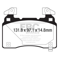 EBC YELLOW STUFF BRAKE PADS for Tesla Model S 2014-2017 DP43028