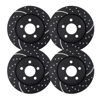 Full Dimpled & Slotted Disc Brake Rotors For Holden Commodore VE VF V6 2006 On