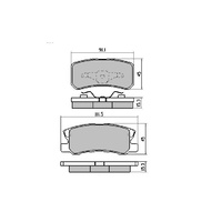 RDA GP MAX REAR BRAKE PADS FOR MITSUBISHI PAJERO NM NP 2000-2006 RDB1464
