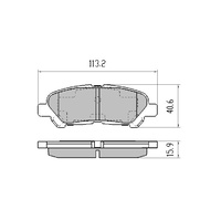 GP MAX REAR BRAKE PADS FOR TOYOTA KLUGER GSU40R GSU45R 3.5L 6/2007-2014 RDB2067