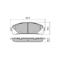 GP MAX FRONT BRAKE PADS FOR TOYOTA KLUGER GSU40R GSU45R 3.5L 6/2007-2014 RDB2041
