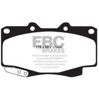 EBC ULTIMAX FRONT BRAKE PADS FOR TOYOTA HILUX KUN26R GGN25R 2005 ONWARD DPX2005