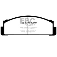 EBC YELLOW STUFF BRAKE PADS for FIAT 124 COUPE 1.8 *17MM THICK* 1972-1975 DP4116
