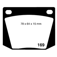 RDA GP MAX FRONT DISC BRAKE PADS FOR HOLDEN HD & HR 2/1965-2/1968 RDB525