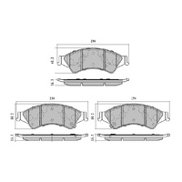 RDA GP MAX FRONT BRAKE PADS FOR FORD RANGER PX & MAZDA BT50 UP 2011 ON RDB2202