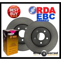 FRONT DISC BRAKE ROTORS + PADS for Mercedes Benz W124 E320 6/1993-6/1995 RDA268