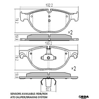 RDA FRONT EXTREME BRAKE PADS FOR BMW F07 520D GT 2.0TD 4/2011-2/2017 RDX2412