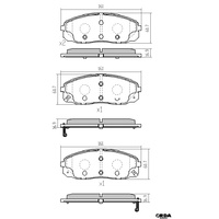 RDA GP MAX FRONT BRAKE PADS FOR KIA CARNIVAL YP 2.2TD 3.3L 2/2015 ONWARD-RDB2423