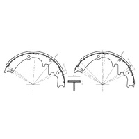 RDA REAR BRAKE SHOES for Holden HQ - WB 1971-1985 R1337