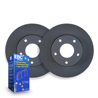 REAR DISC BRAKE ROTORS + PREMIUM PADS for Fiat 500 1.4L 2013 on RDA7794