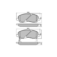 GP MAX FRONT BRAKE PADS FOR MITSUBISHI LANCER ES 2.0L 2007-2012 RDB1441