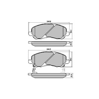 GP MAX FRONT  BRAKE PADS for MITSUBISHI LANCER ES 2.0L 2007-2012 RDB1441