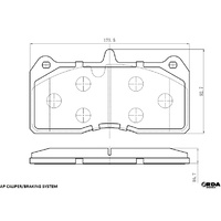 RDA FRONT DISC BRAKE PADS FOR HSV VF GTS *YELLOW AP RACING* 2013-2017 RDX2440