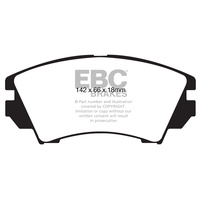 EBC ULTIMAX FRONT BRAKE PADS FOR SAAB 9-5 2.0LTURBO VECTOR 4/2011-1/2012 DPX2014