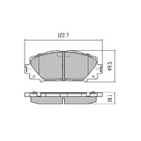 RDA FRONT GP MAX BRAKE PADS for Toyota Yaris 1.3L 1.5L 11/2005-2011 RDB2009