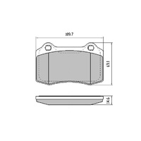 REAR RDA GP MAX BRAKE PAD SET FOR FORD FALCON FG GT GTP GTE 2008 ON RDB2157
