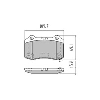 RDA EXTREME REAR BRAKE PADS FOR CHRYSLER 300C SRT-8 6.1L 2006 ONWARDS RDX2083
