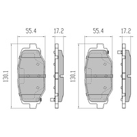 RDA GP MAX REAR BRAKE PADS for FIAT FREEMONT *328mm Brakes* 2013-2017 RDB2201