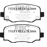 EBC ULTIMAX REAR BRAKE PADS for Jeep Renegade 1.4 Turbo 2015 Onwards DPX2237