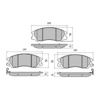 RDA GP MAX FRONT BRAKE PADS FOR SSANGYONG ACTYON SPORTS 2.0TD 3/2012 ON RDB1745