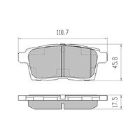 RDA GP MAX REAR BRAKE PADS FOR MAZDA CX-7 ER 2.3T 2.5L 2.2TD 11/2006-1/2012