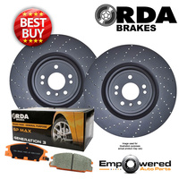 DRILLED REAR BRAKE ROTORS + PADS for Mercedes Benz ML63AMG 5.5L 4/2012-9/2015